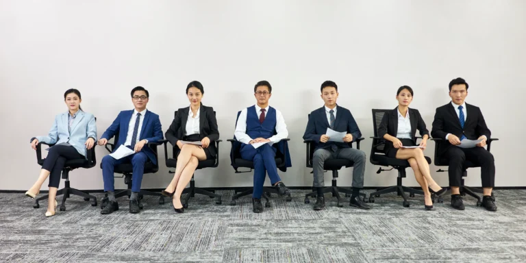 Candidates waiting for a job interview in Bangkok