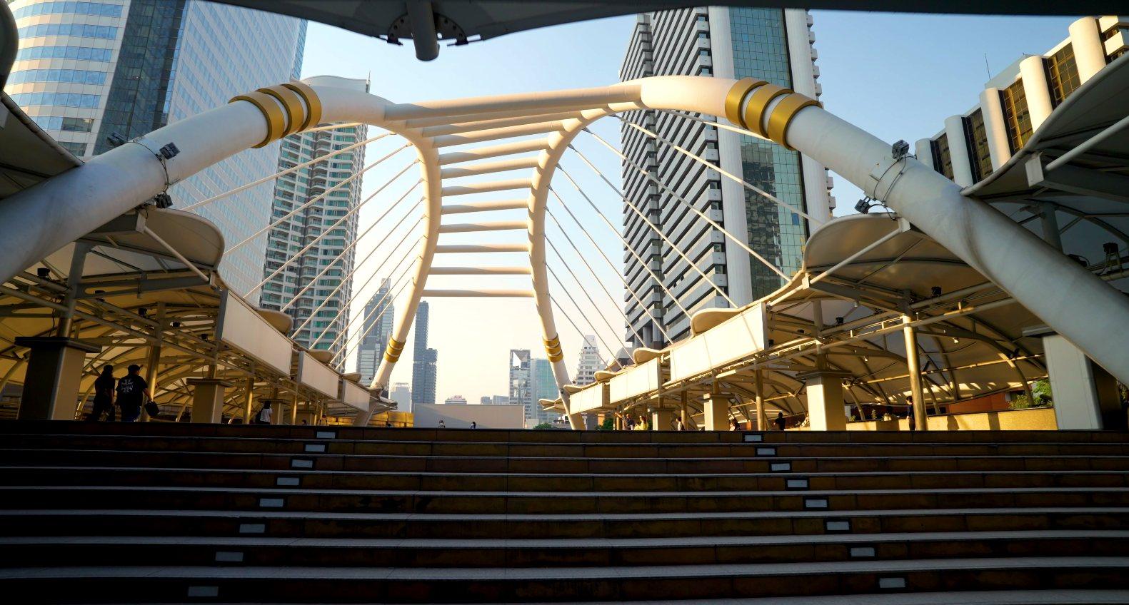 Chong Nonsi skywalk in Sathorn, Bangkok